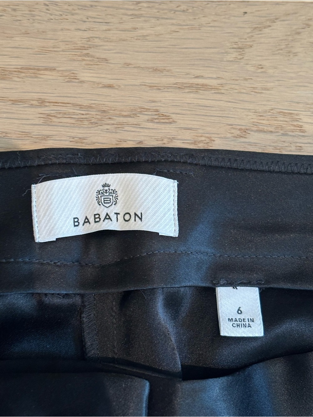 Aritzia Black Satin Cargo Trousers - Picture 3 of 3